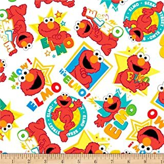 Sesame Street - Elmo Vignettes White | Quilt Stitches Beatrice ...